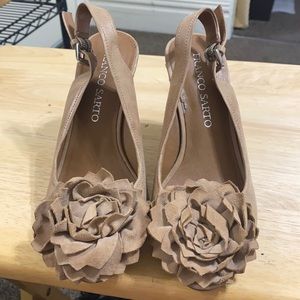 Franco Sarto leather wedge sandals